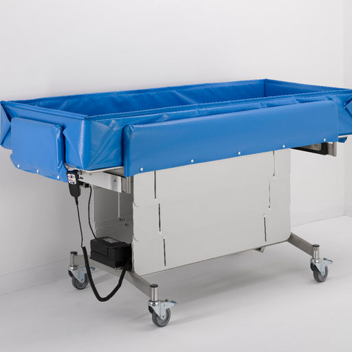 Smirthwaite Mobi Shower Trolley Powered, Height-Adjustable Showering and Changing Solution Blue