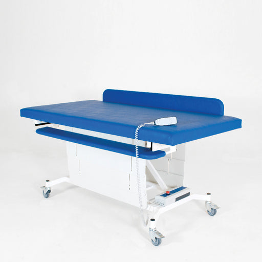 Smirtwaite Mobi Heavy-Duty Mobile Changing Table for Bariatric and High-Weight Capacity Care Blue White