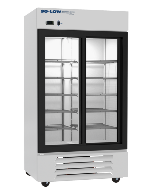 So-Low Laboratory Sliding Two Glass Door Refrigerator With 38 Cubic Feet Capacity For Vaccine, Pharmacy & Clinical Storage