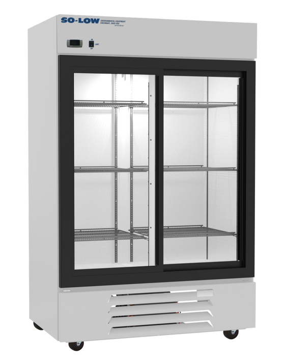 So-Low Laboratory Sliding Two Glass Door Refrigerator With 45 Cubic Feet Capacity For Vaccine, Pharmacy & Clinical Storage