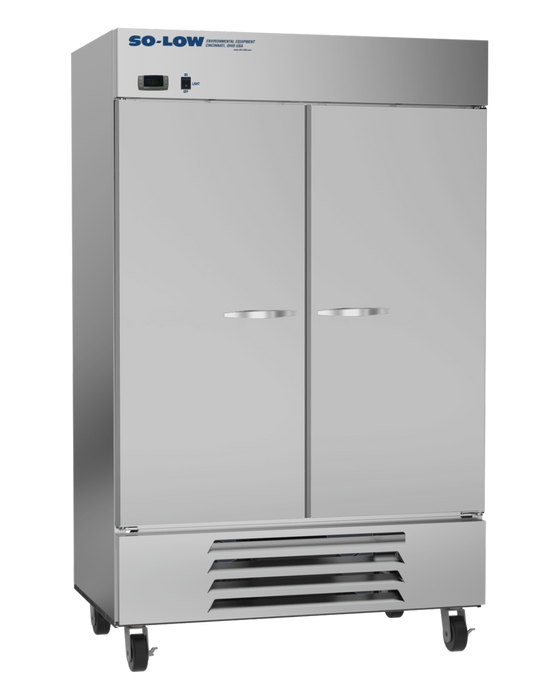 So-Low Stainless Steel Double Solid Laboratory Refrigerator With 49 Cubic Feet For Clinical, Pharmaceutical, and Research Labs