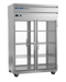 So-Low White Double Glass Door Pass-Thru Laboratory And  Pharmacy Refrigerator For Cleanroom Storage With 50 Cubic Feet 