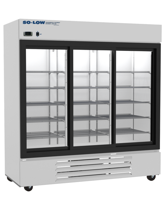 So-Low Laboratory Sliding Three Glass Door Refrigerator With 66 Cubic Feet Capacity For Vaccine, Pharmacy & Clinical Storage