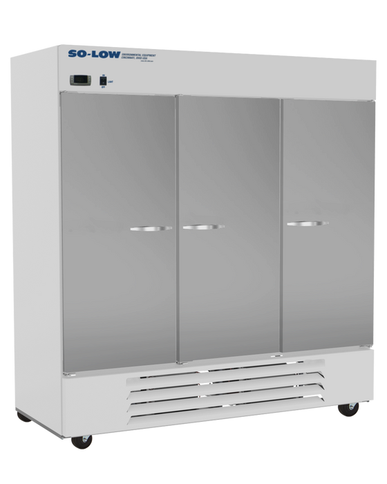 So-Low High-Performance Three Solid Door Pharmacy Refrigerator With 74 Cubic Feet Capacity