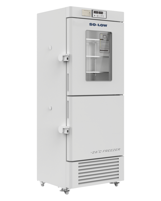 So-Low Two-Door Laboratory Refrigerator And Freezer Combination Unit With 10.2 Cubic Feet Capacity 