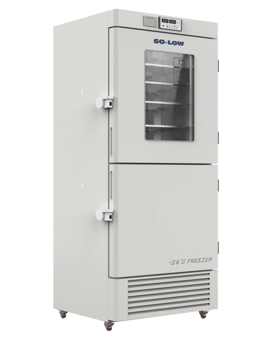 So-Low Two-Door Laboratory Refrigerator And Freezer Combination Unit With 18.33 Cubic Feet Capacity 