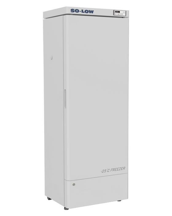 So-Low Manual Defrost White Laboratory Freezers with Digital Control For Medical And Vaccine Storage With 10 Cubic Feet Capacity 