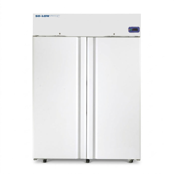 So-Low White Double Door Laboratory Refrigerator With 2ºC to 8ºC Temperature Range And Cycle Defrost