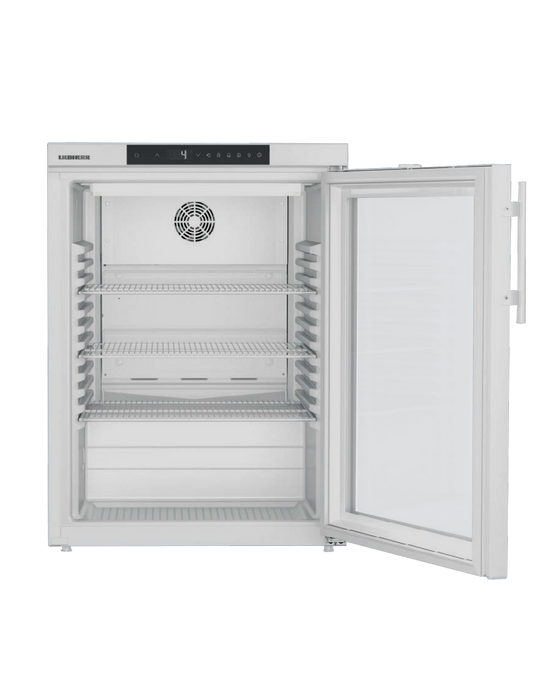 So-Low White Undercounter Glass Door Refrigerator For Laboratory Storage With 5.1 Cubic Feet 