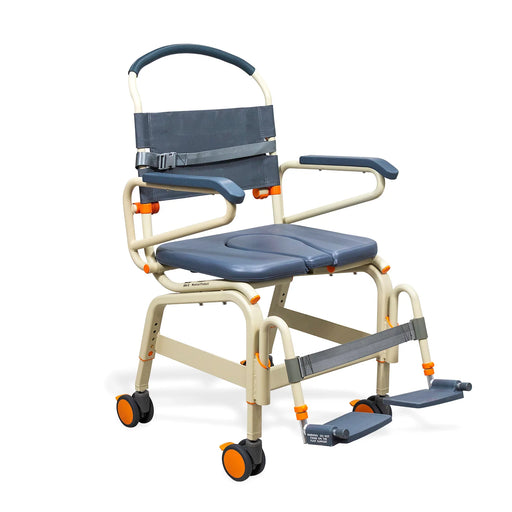 Professional Grade Solution Based Bariatric Roll-In Shower Chair 22" and 26" Seat Widths, 440 lb Capacity, Over-Toilet and Bedside Commode