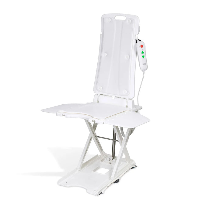 White Solution Based BathLyft Battery-Powered Bath Lift Chair for Bathtub Safe, Stable Tub Transfer Solution for Seniors and Limited Mobility 300 lb Capacity