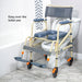 Mesh Solution Based Folding Shower Chair Lightweight, Travel-Friendly Commode for Curbless and Accessible Showers