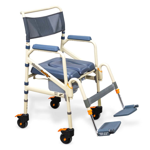 Safe Solution Based Folding Shower Chair Lightweight, Travel-Friendly Commode for Curbless and Accessible Showers