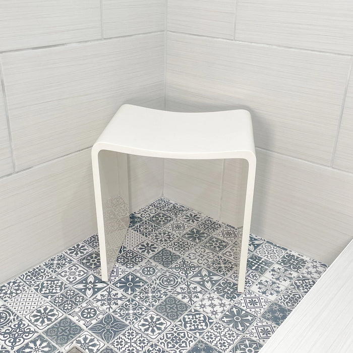 Stylish Solution Based Refine Designer Shower Stools Modern, Safe, and Comfortable 17" Height, 300 lb Capacity M1, M2, RM3