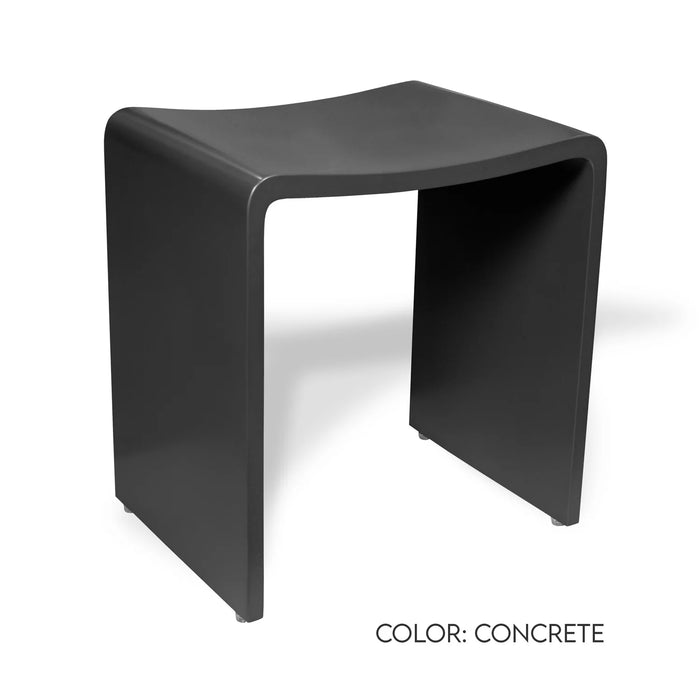 Curved Solution Based Refine Designer Shower Stools Modern, Safe, and Comfortable 17" Height, 300 lb Capacity M1, M2, RM3