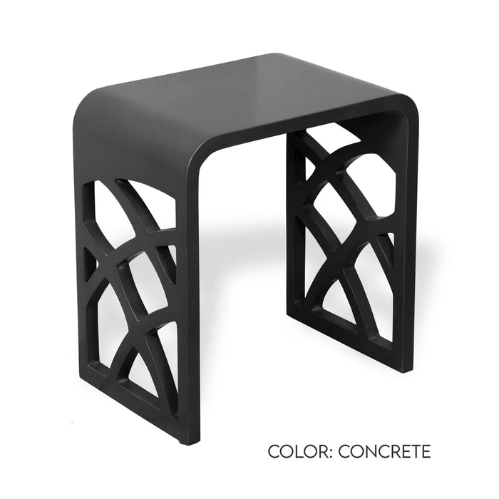 Black Solution Based Refine Designer Shower Stools Modern, Safe, and Comfortable 17" Height, 300 lb Capacity M1, M2, RM3