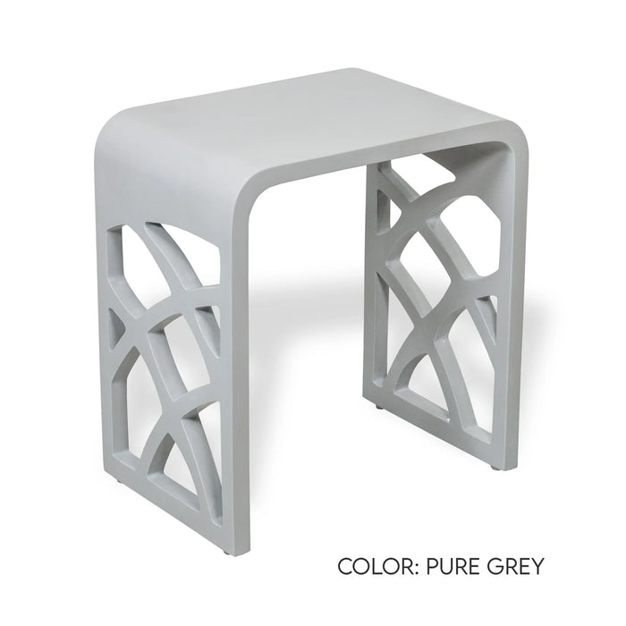 White Solution Based Refine Designer Shower Stools Modern, Safe, and Comfortable 17" Height, 300 lb Capacity M1, M2, RM3