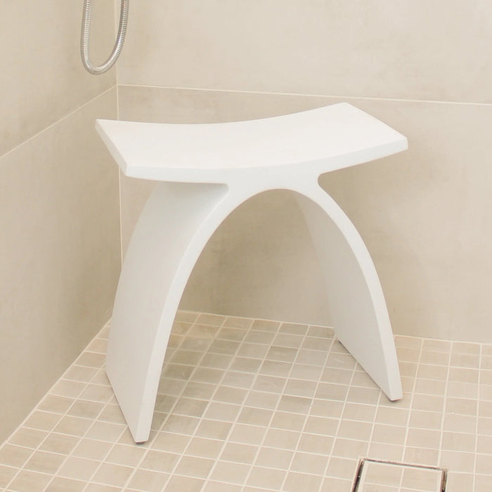 Side View Solution Based Refine Designer Shower Stools Modern, Safe, and Comfortable 17" Height, 300 lb Capacity M1, M2, RM3