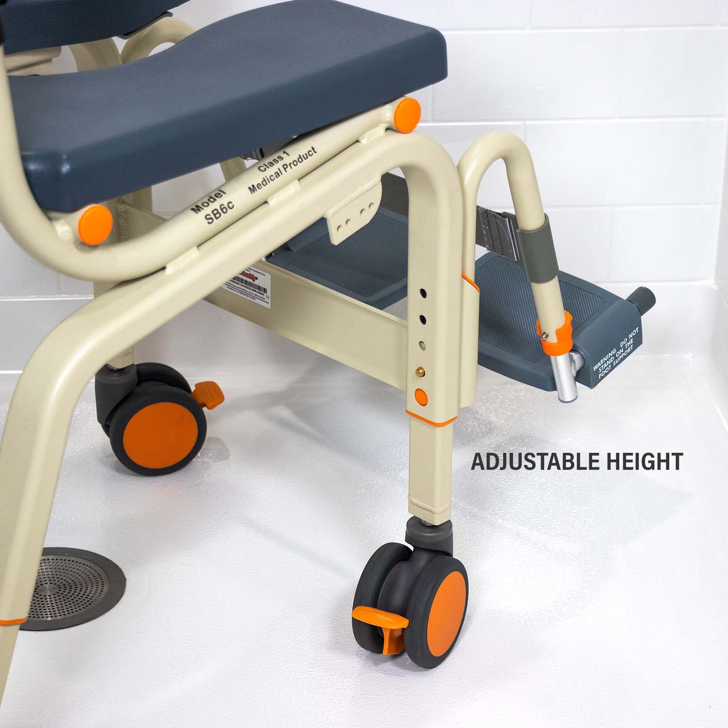 Solution Based | Roll-In Shower Chair Lightweight, Height Adjustable ...