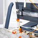 Reliable Solution Based Roll-InShower Chair with Commode, Adjustable Height, and Safety Belts for Accessible Bathrooms