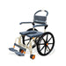 Side Profile Solution Based Self-Propelled Roll-In Shower Chair Lightweight, Height Adjustable, Over-Toilet and Bedside Commode with 24” Wheels and Safety Features
