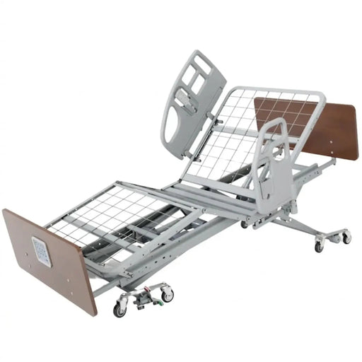 Span America Advantage Bed Electric Low-Bed Home Care Bed With Orthopedic No-Sag Grid Support And Antimicrobial Finish
