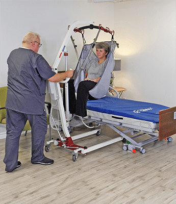 Span America Full Body Power Patient Lift With Safe Patient Handling In Home, Long-Term Care, And Clinical Settings Featuring Bed Transfer