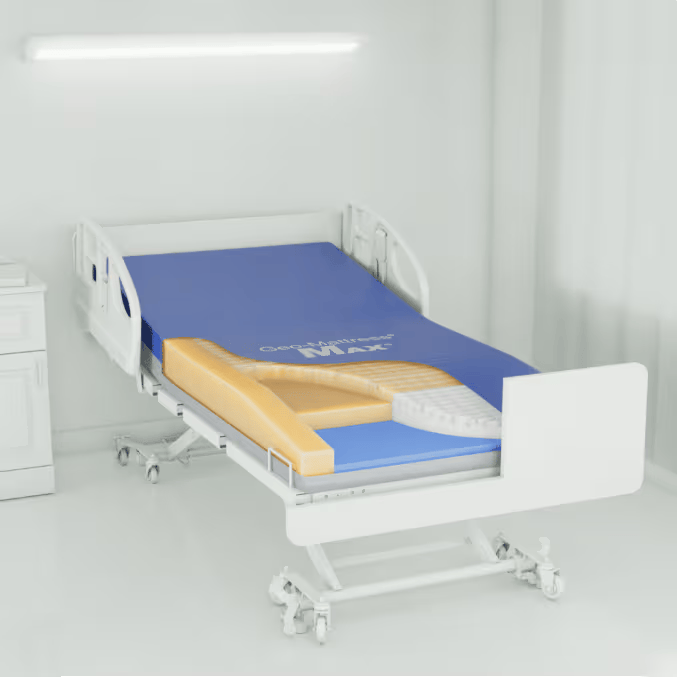 Span America Geo-Mattress Max Therapeutic Foam Mattress For Pressure Relief And Firm Edge Support In Hospital Setting