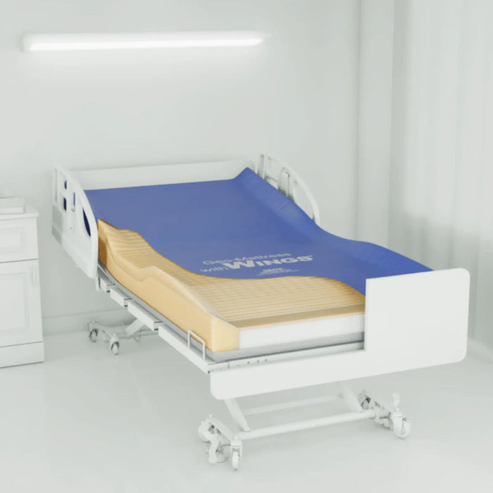 Span America Geo-Mattress With Wings Up To 400 Lb Capacity For Patient Safety And Fall Risk Reduction In Long Term Care Setting