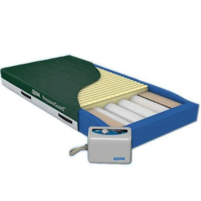 Span America PressureGuard APM Alternating Pressure Mattress For Advanced Pressure Relief And Patient Comfort With Control Unit