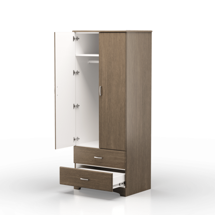 Span America Prestige Healthcare Case Goods For Long-Term Care And Care Environments With Half Open Wardrobe