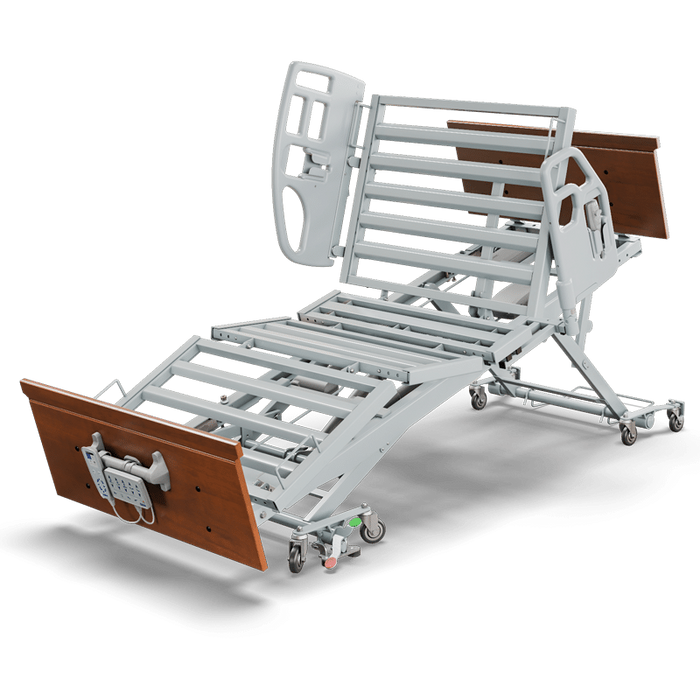 Span America Weigh Scale Bed With Built-In Digital Scale And Low Hospital Bed Positioning For Bariatric Patient Care
