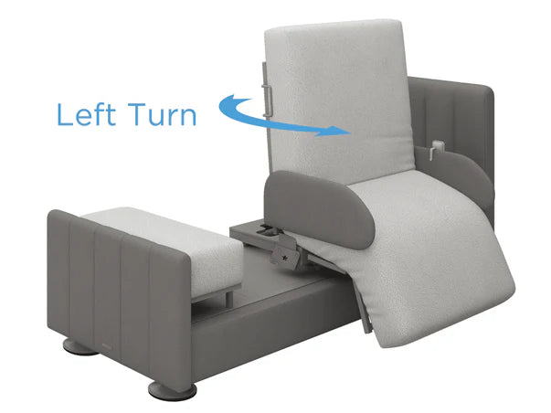 StarSleep Orin Bed Smart Mechanism Rotating Feature Left Angle View