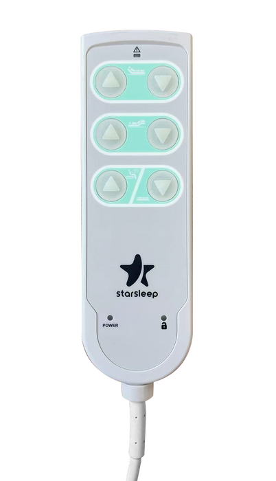 StarSleep Orin Smart Rotating Bed New Remote Control Displaying Updated Functions And Interface
