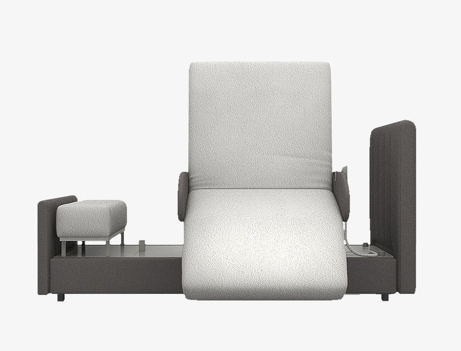 Starsleep Orin Smart Rotating Bed In Fully Upright Chair Configuration Isolated Front View