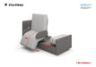 Starsleep Orin Smart Rotating Bed In Partially Reclined Chair Configuration With Dimensions View