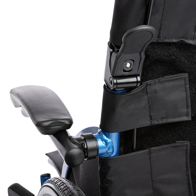Black Strongback Mobility Comfort 24 Flip Wheelchair Lightweight, Ergonomic Design for Superior Mobility