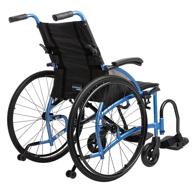 Durable Strongback Mobility Comfort 24 Flip Wheelchair Lightweight, Ergonomic Design for Superior Mobility