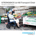 Outside Strongback Mobility Excursion 12+AB Lightweight Transport Wheelchair with Ergonomic Support and Foldable Design