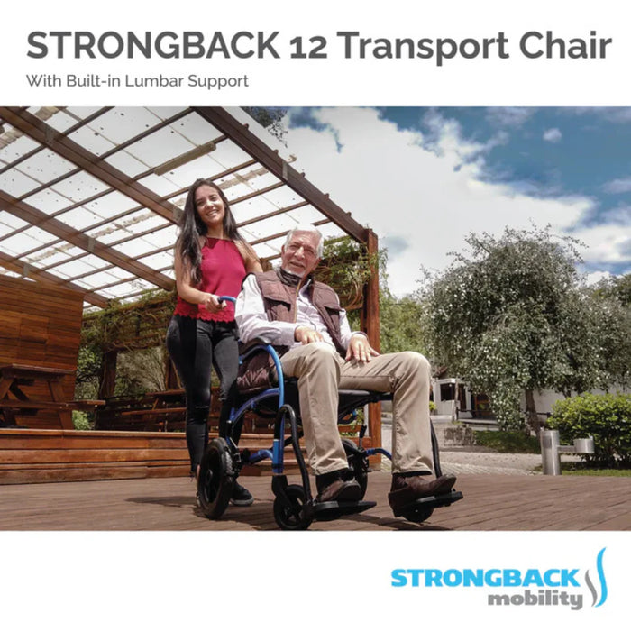 Strongback Mobility Excursion Transport Wheelchair In Use With An Attendant