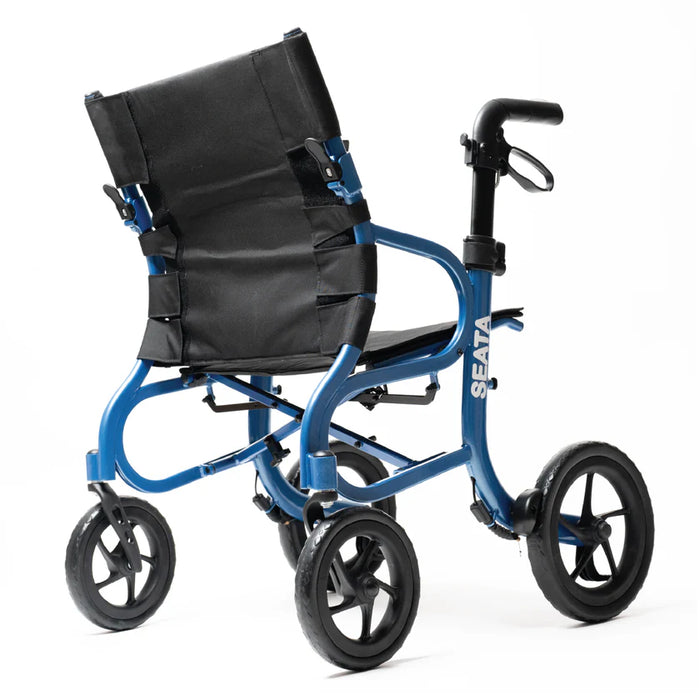 Strongback Mobility Seata Rollator Lightweight, Comfortable, and Ergonomic Rear back profile with logo