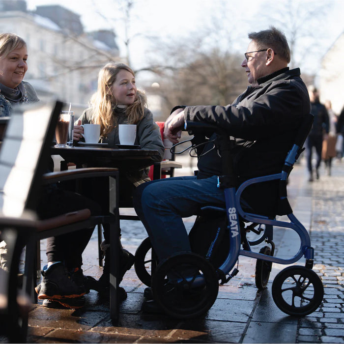 Strongback Mobility Seata Rollator Lightweight, Comfortable, and Ergonomic Outside Use