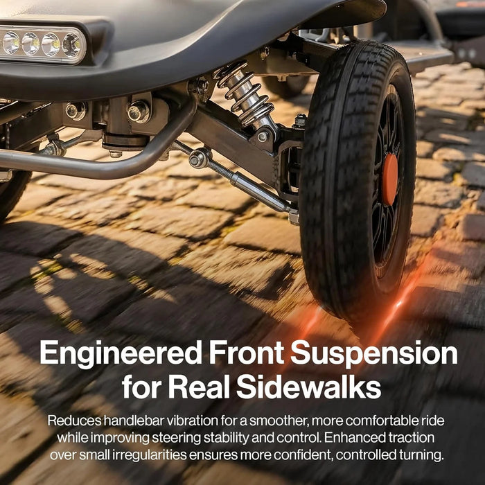 SuperHandy Passport Flex Foldable 4-Wheel Power Mobility Scooter For Everyday Travel And Good For Real Sidewalks