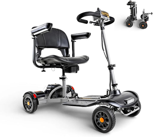 SuperHandy Passport Flex Black Foldable 4-Wheel Power Mobility Scooter for Everyday Travel