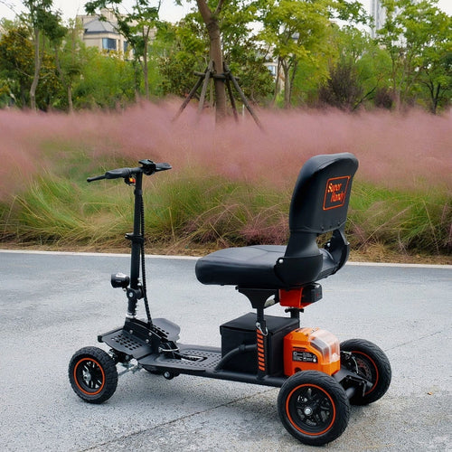 SuperHandy Explorer 4 Wheel Mobility Scooter Rear Side Outdoor View