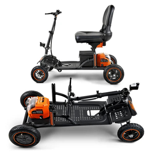SuperHandy Explorer 4 Wheel Mobility Scooter With Foldable And Assembled View