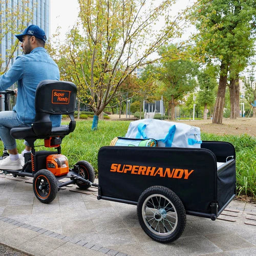 SuperHandy Explorer 4 Wheel Mobility Scooter With Rider Rear Storage Box View