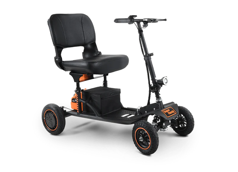SuperHandy Explorer 4 Wheel Mobility Scooter With Seat Pneaumatic Tires With Logo In Front View