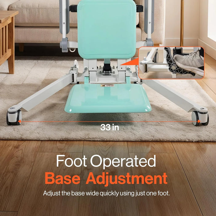 SuperHandy GUT201 GoRise TX Portable Patient Transfer Lift 500 lbs Capacity Featuring Adjustable Base