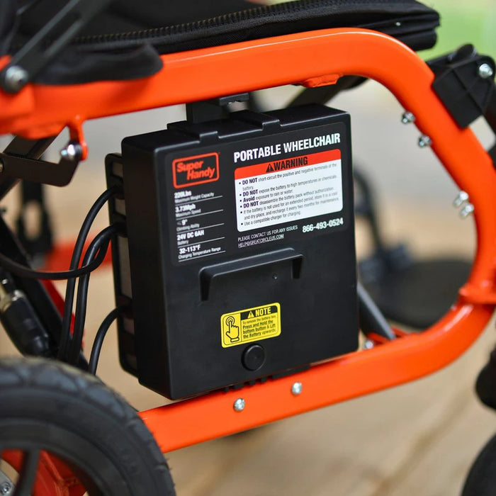 SuperHandy GoRide Foldable Electric Wheelchair Battery Pack View